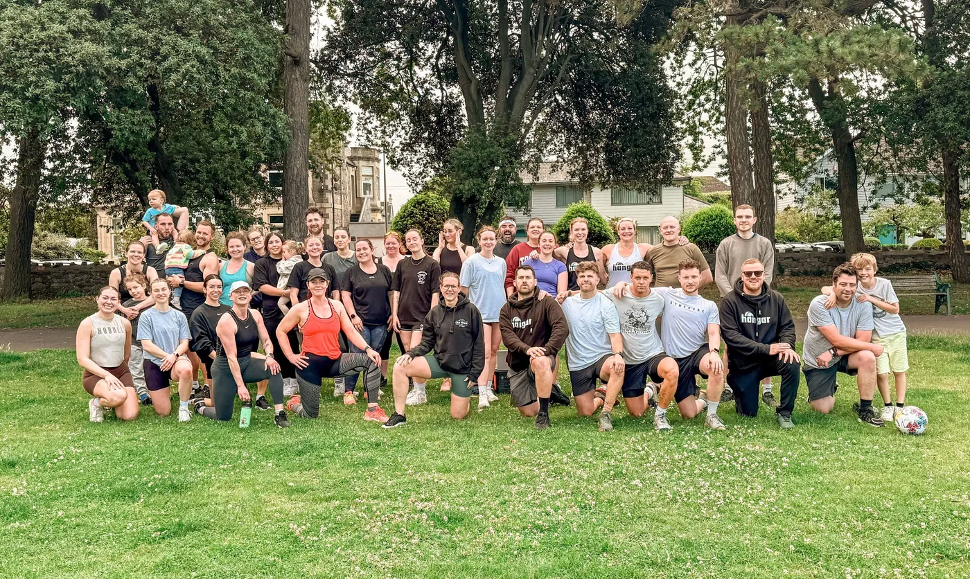 The Hangar community training together
